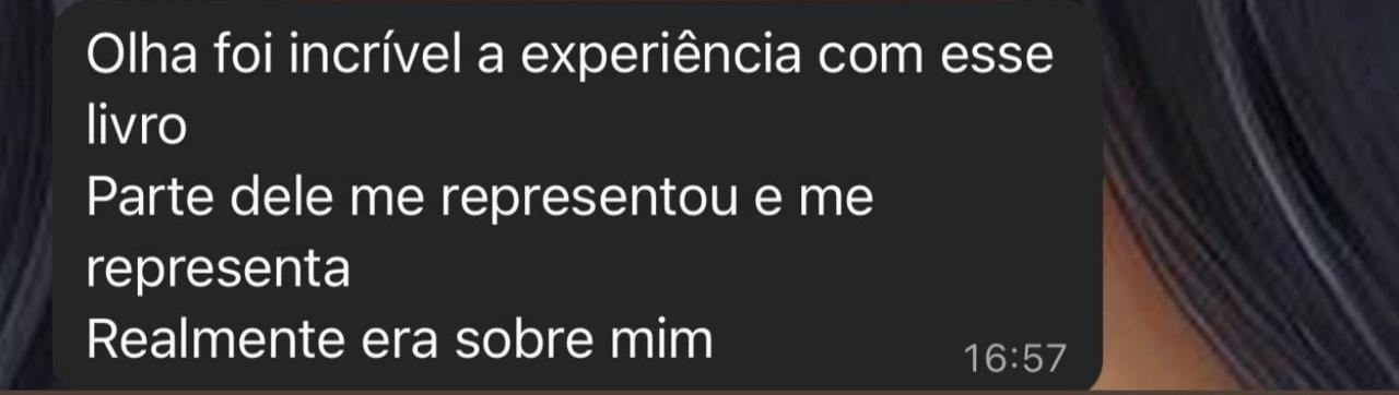 Print adicional de depoimento de leitora sobre o livro A Cura Começa Pela Raiz
